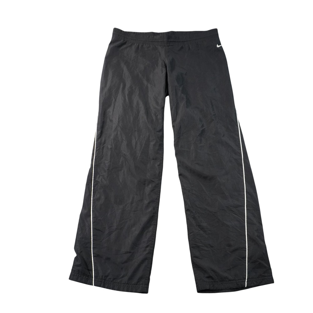 Nike Track Pants Mens Small Black Side Stripe Mesh Lined Windbreaker Athletic
